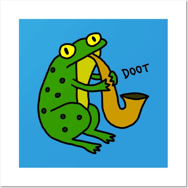 Jazz Frog (color) Wall Art by NaylorsCartoons